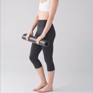 Lululemon Black Flow and Go Crop Leggings Black